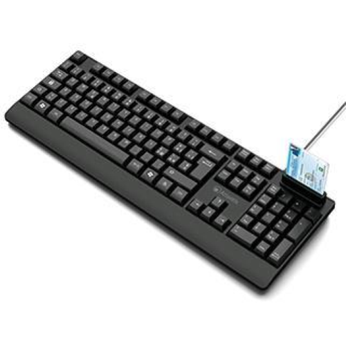 ATLANTIS P013-K810S TASTIERA USB LAYOUT ITALIANO CON LETTORE DI SMART CARD CNS E CRS INCORPORATO CAVO 1.5 MT NERO
